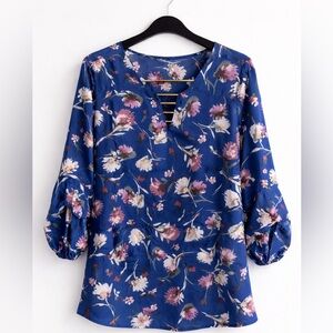 Apt. 9 blue Floral Blouse